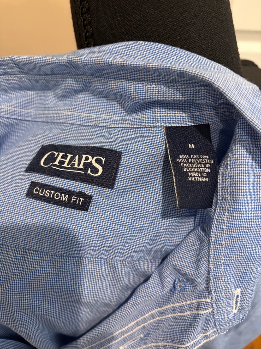Chaps Light Blue Short-Sleeve Button-Down Shirt - Picture 4 of 4